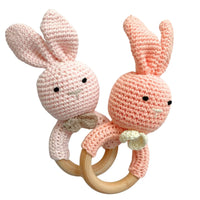 Thumbnail for Sonaja Conejito Crochet Rosa Durazno % elbauldecleo %
