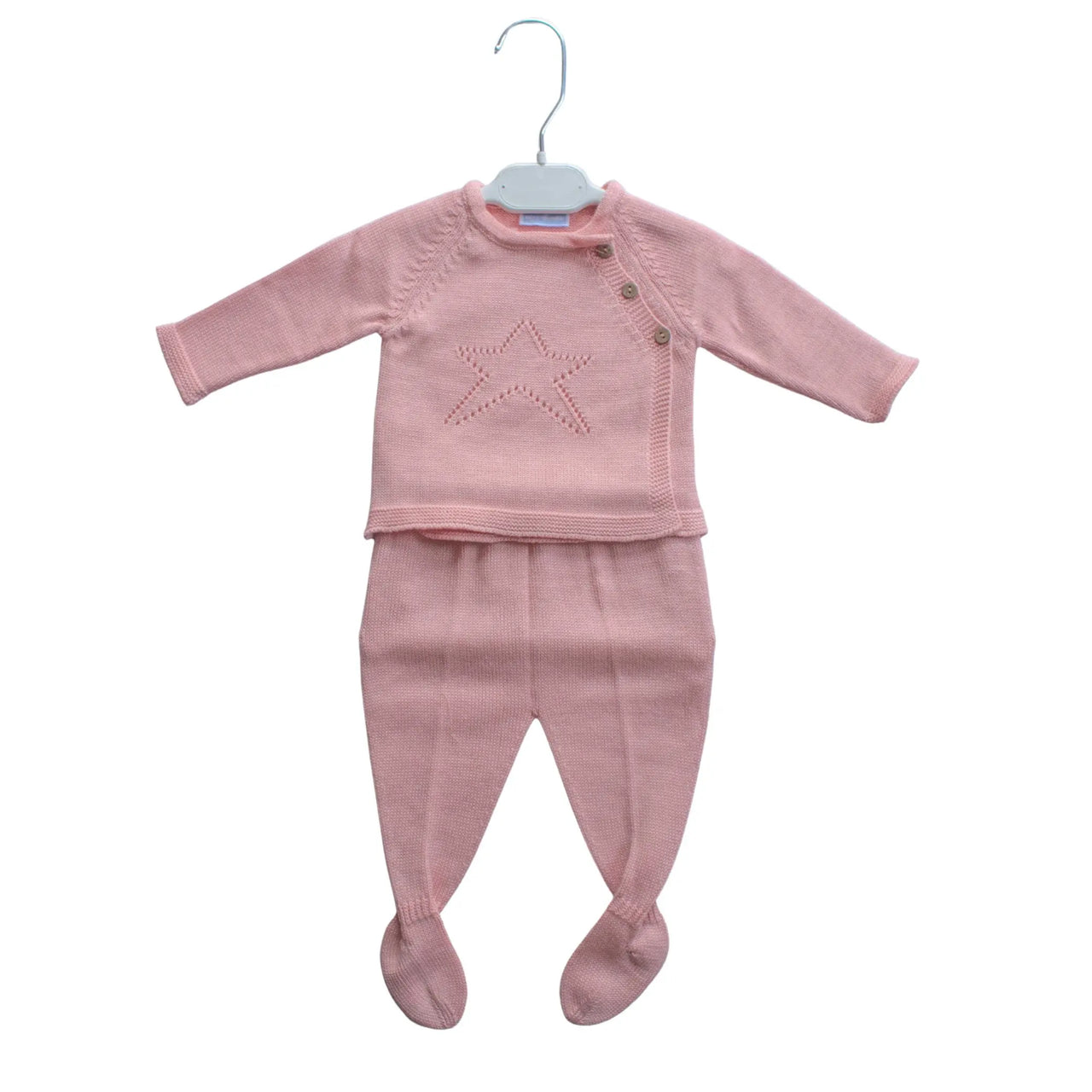 Conjunto Tejido Estrella Rosa % elbauldecleo %