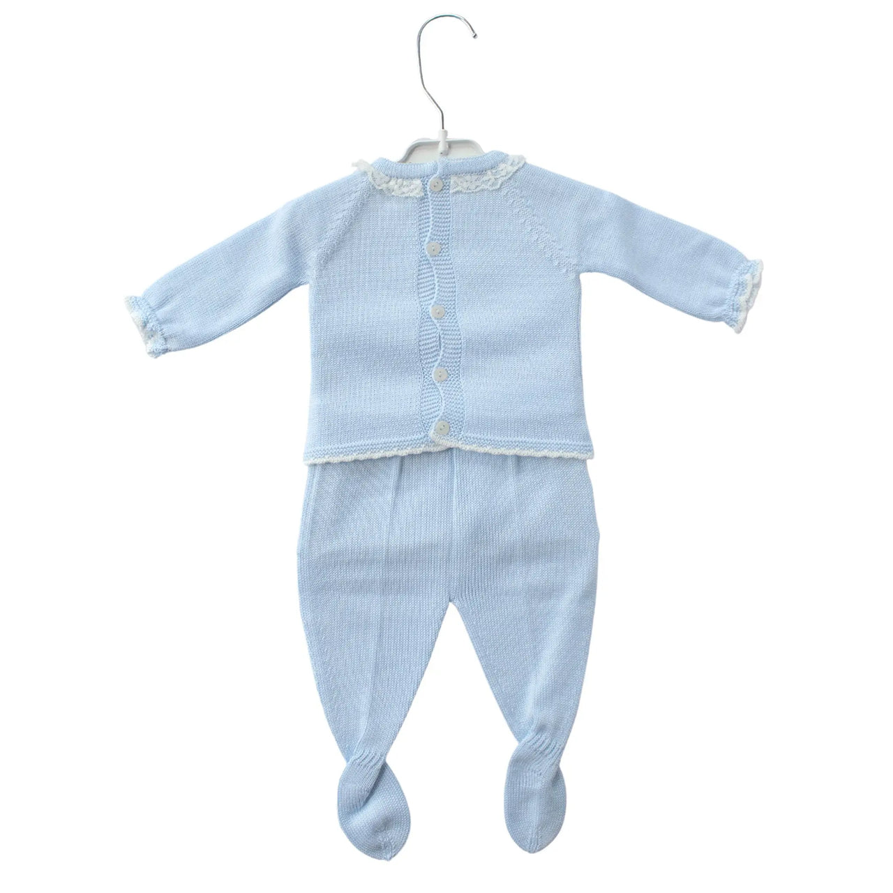 Conjunto Tejido Milan Azul Cielo % elbauldecleo %