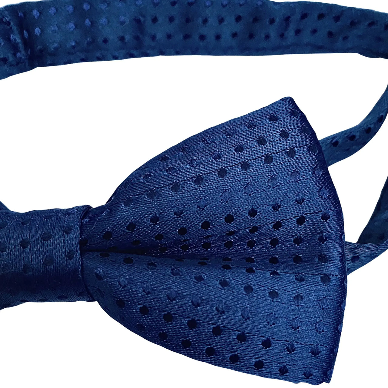 Corbata Moño Polka Dot Azul Marino % elbauldecleo %