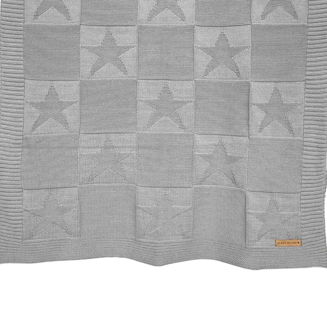 Frazada Estrellas Gris % elbauldecleo %