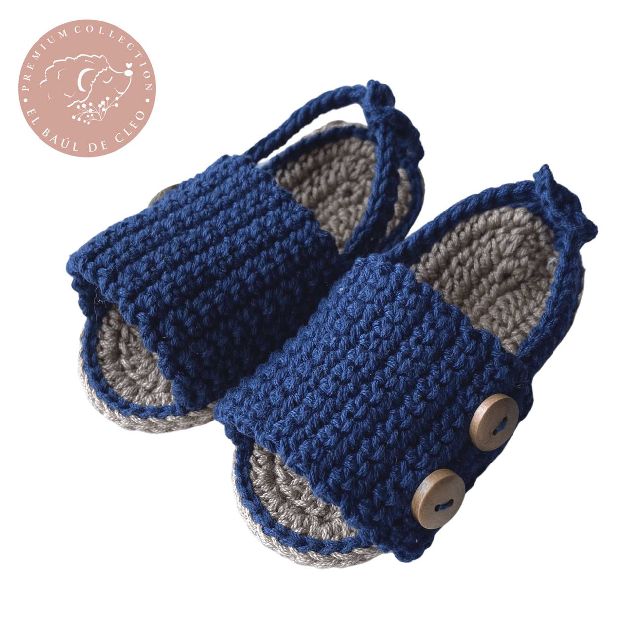 Huaraches Crochet Azul Marino % elbauldecleo %