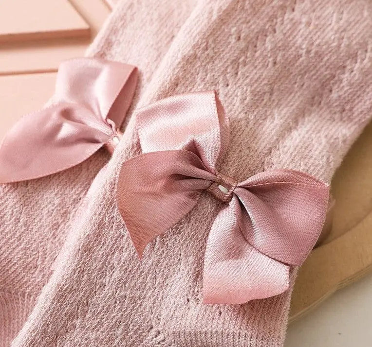 Mallas Caladas con Moño Rosa % elbauldecleo %