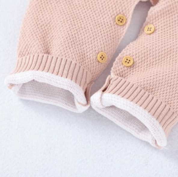 Mameluco Tejido Sweet Bear Rosa % elbauldecleo %