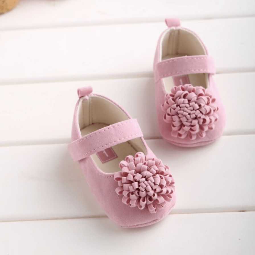 Mary Janes Flower Pompom Rosa % elbauldecleo %
