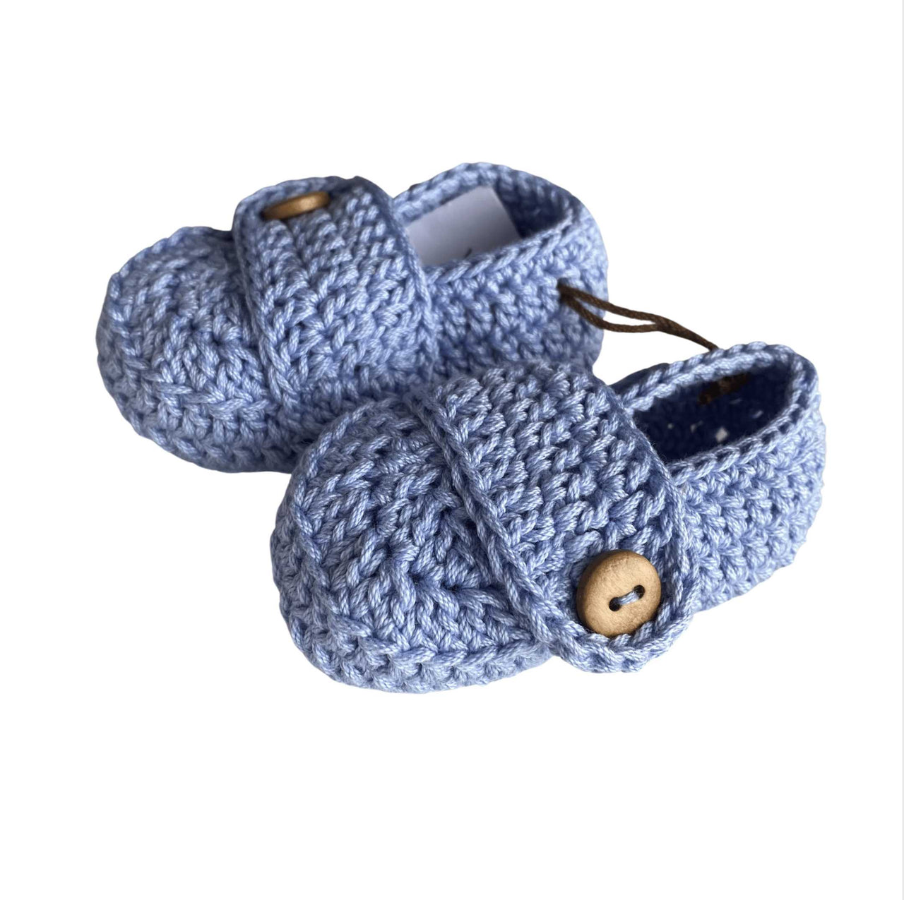 Mocasines Tejidos Crochet Azul % elbauldecleo %