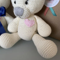 Thumbnail for Osito Crochet Blanco % elbauldecleo %