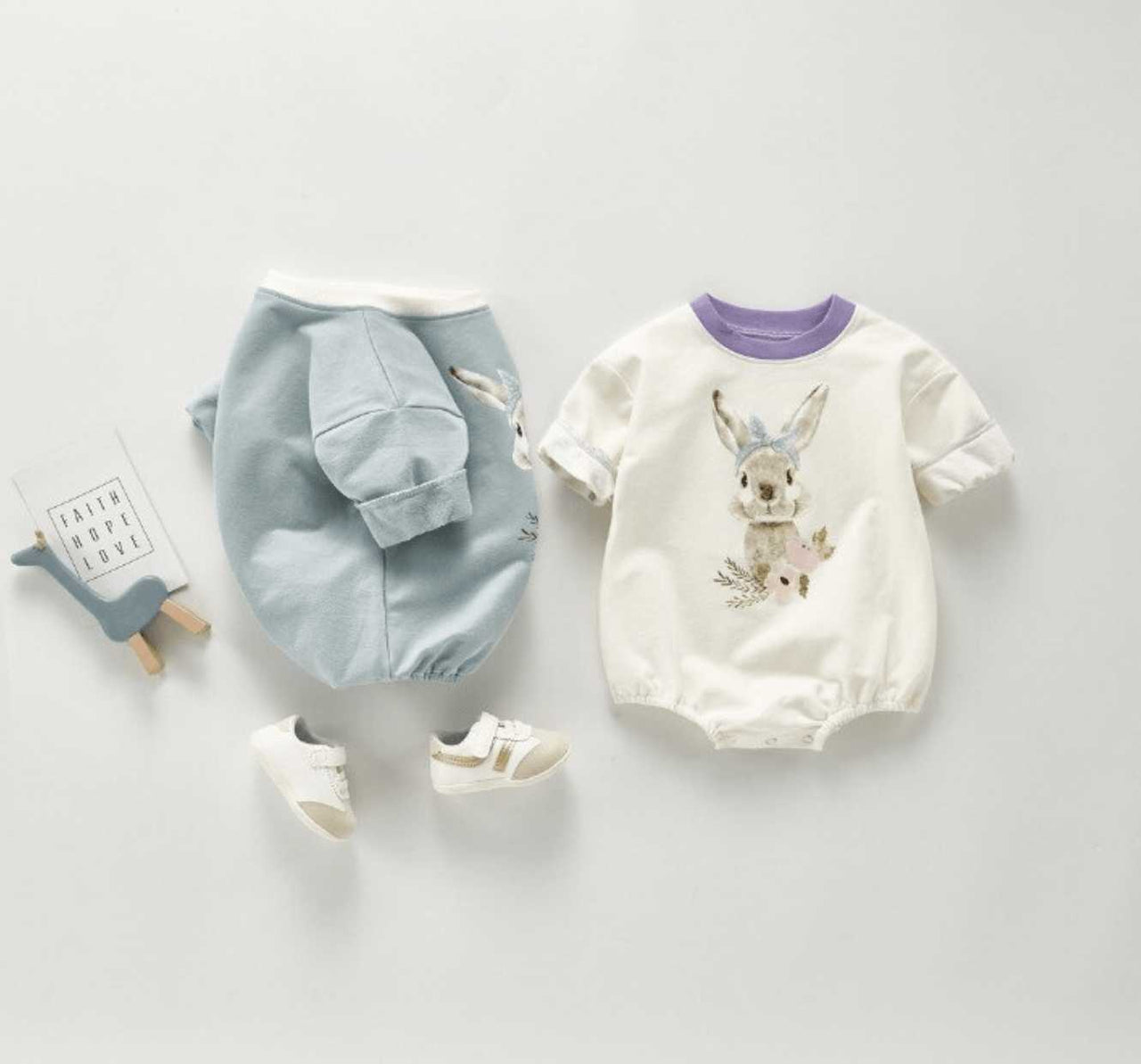 Romper Cute Bunny Blanco % elbauldecleo %