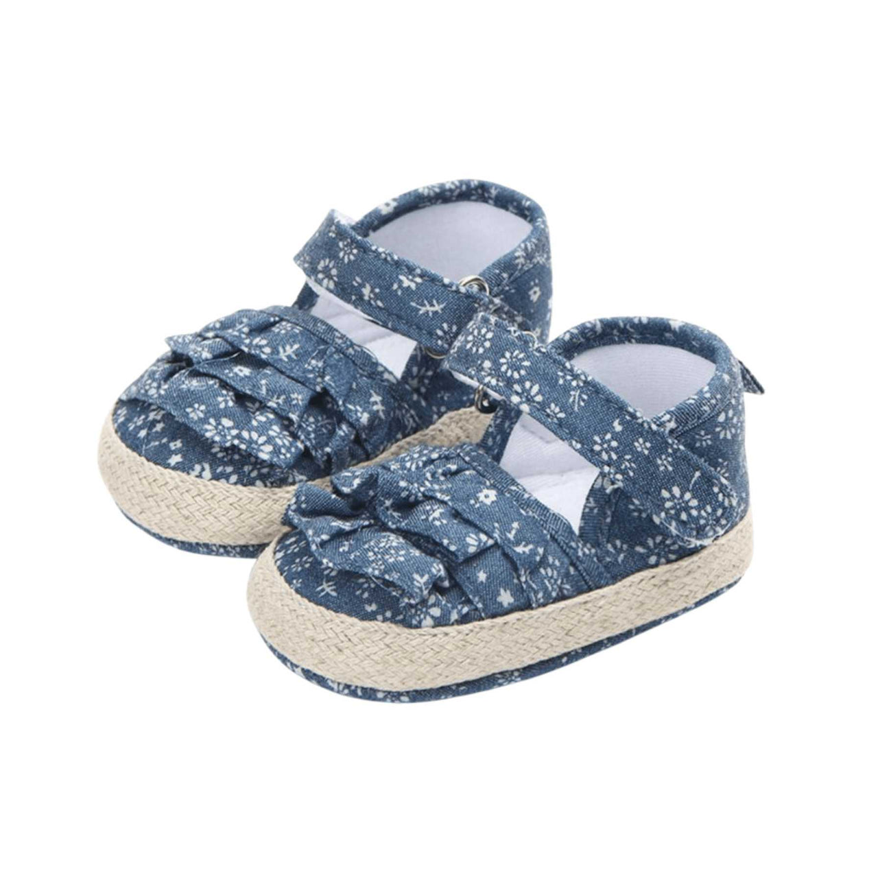 Sandalias Denim Flores % elbauldecleo %