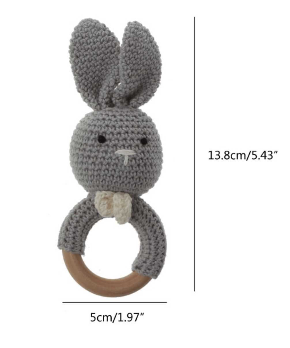 Sonaja Conejito Crochet Rosa Claro % elbauldecleo %