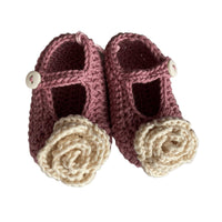 Thumbnail for Zapatos Tejidos Crochet Camelia Cereza % elbauldecleo %