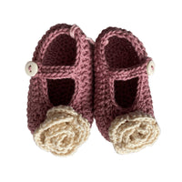 Thumbnail for Zapatos Tejidos Crochet Camelia Cereza % elbauldecleo %